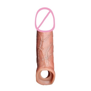 Wholesale of liquid silicone artificial penis covers for men electric time delay wearable hollow penis covers for adult sexual - Product Image 3