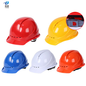 En stock, casque de sécurité ventilé en plastique ABS HDPE, casque de travail pour les ouvriers du bâtiment, casque de sécurité pour atelier industriel - Product Image 1