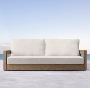 Ensemble de canapés d'extérieur modernes en teck, meubles de patio pour jardin, balcon, hôtel, complexe hôtelier - Product Image 3