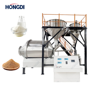 HONGDI Compact Food-Grade Semi-Automatic Assembly Line Drum Mixer-for Small-Batch Powder & Cookie/Oreo Crumbles Mixing - Product Image 1
