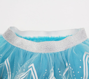 Falda Tutú de Tul Azul Brillante con Estampado de Copos de Nieve Inspirada en Frozen para Niñas, Disfraz de Ballet, Vestido de Fiesta Infantil - Product Image 3