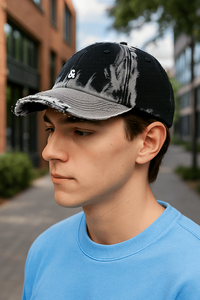 Berretto da Baseball Unisex in tessuto a 6 pannelli di alta qualità stile industria pesante vecchio Design strappato per la primavera/estate all'aperto - Product Image 2