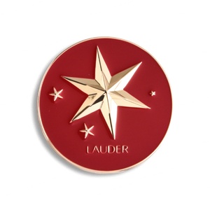 Espejo Redondo Plegable Doble de Moda con Estrella de Cinco Puntas en Relieve y Metal Dorado - Product Image 3