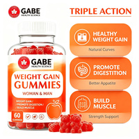 Gummies Prise de Poids Marque Blanche OEM 60 Unités Saveur Pomme Stimulant l'Appétit Digestion Développement Musculaire Courbes Hommes Femmes Personnalisé