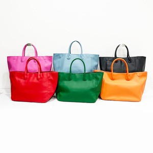 定制多色手提袋标志素食皮革女包女士休闲皮革肩包 - Product Image 6