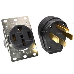 Đen Mỹ 50A NEMA 14-50p 14-50r Mỹ 4 cực ngành công nghiệp điện có dây nối nam nữ từ điện cắm ổ cắm - Product Image 1