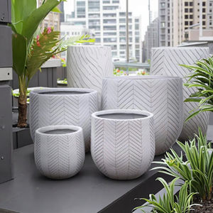 Pots de jardinage d'extérieur durables et écologiques en fibre de verre émaillée multicolores, best-sellers, avec trou de drainage Meiling - Product Image 1