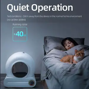 New Fashion Design Low Noise App Wifi Touch Control Intelligent Cat Toilet Electric Self Cleaning Smart Automatic Cat Litter Box