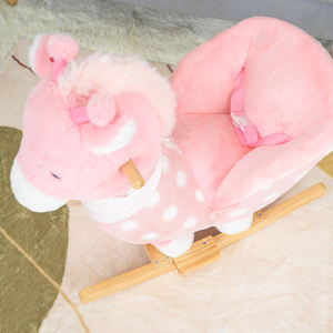 Jouet <span class=keywords><strong>à</strong></span> chevaucher <span class=keywords><strong>girafe</strong></span> en peluche pour enfants, siège pour tout-petits sur chaise <span class=keywords><strong>à</strong></span> <span class=keywords><strong>bascule</strong></span> en bois pour les jeux des enfants - Product Image 6