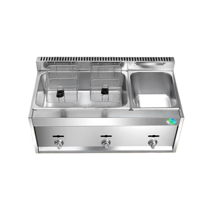 Friteuse à gaz commerciale - Équipement de friture robuste pour cuisine, restaurant, restauration - Product Image 3