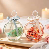 Diffuseur de parfum en verre de luxe exquis en gros avec pierres de cristal, coffret cadeau romantique personnalisable, cadeau idéal pour offrir