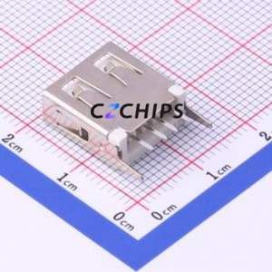 USB-256-BRWH130 USB Connector Through hole Component (THT) Connector Type-A USB 2.0 Female Through Hole - Product Image 2