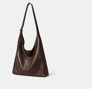 Sac à main pour femme Miaoli, grande capacité, sac à bandoulière en cuir de vachette - Product Image 2