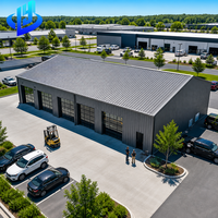 Bâtiment d'entrepôt industriel préfabriqué moderne avec structure en acier léger et résistance au vent élevée pour les projets aux États-Unis