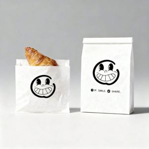 Bolsa de Papel Kraft para Empacar Hamburguesas, Personalizada con su Propio Logotipo, Biodegradable, Ecológica, de Grado Alimenticio, Resistente a la Grasa y al Agua - Product Image 1