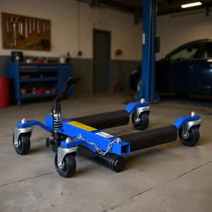 Chariots hydrauliques bleus pour véhicules, capacité de 1496 lb, cric à cliquet, outil en acier à haute teneur en carbone, équipement d'entretien automobile - Product Image 2