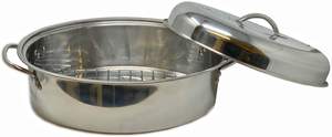 Oven Cookware <strong>Grill</strong> Top Roasting <strong>Pan</strong> Stainless Steel Turkey Roaster - Product Image 5