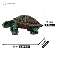 Figurine de tortue miniature en résine peinte à la main, ornement pour pot de fleurs, décoration de bord de pot de plantes, cadeau pour jardin, bonsaï, micro-pot de plantes d'intérieur