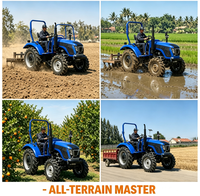 Tracteur agricole à roues Agripros 110HP 4WD, moteur diesel 4 cylindres refroidi par eau, pour l'agriculture