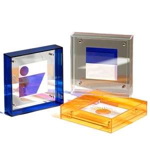 Trang trí nội thất tùy chỉnh kích thước màu neon hơi say hai mặt nổi tường treo Acrylic khung hình - Product Image 1