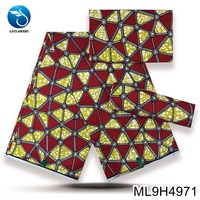 Tissu de Coton Imprimé Wax Africain Double Face 6 Yards/Pièce 150gsm Batik pour Robes de Mariée Pagne pour Garçons Filles