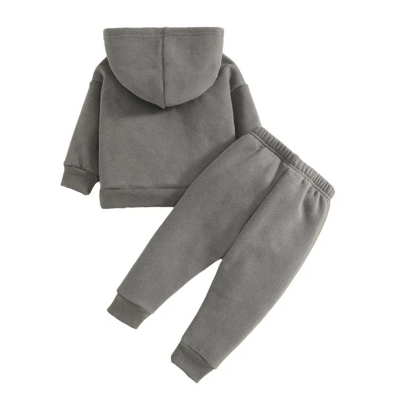 Survêtement en coton biologique pour enfants ensembles de vêtements pour garçons ensemble en éponge française à manches longues pour enfants ensembles pour tout-petits vêtements de sport pour enfants