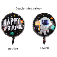 Globos de astronauta del espacio exterior, globos inflables de aluminio con cohete, fiesta temática de galaxia para niños, decoración para fiesta de cumpleaños, globos de helio