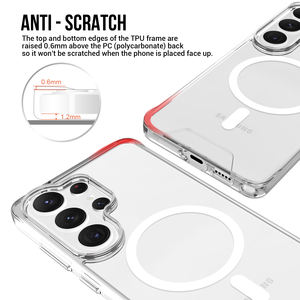 เคสโทรศัพท์แม่เหล็กใสหรูหราแบบใหม่สำหรับ Samsung Galaxy S26 Ultra บางเฉียบ ผลิตจากวัสดุ PC แข็งและ TPU นิ่ม ป้องกันอย่างมีประสิทธิภาพ - Product Image 6