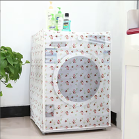 Sac de rangement imperméable en tissu floral PE pour machine à laver avec protection anti-poussière pour tambour pulsateur, utilisation en salle de bain