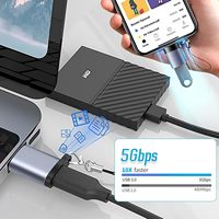 Durable USB a macho a tipo C macho OTG convertidor 5Gbps transferencia de datos para ordenador portátil PC Tablet Smartphone Material de aleación de aluminio