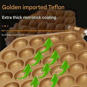 Máquina de Waffles Eléctrica Profesional de Doble Cabezal, Comercial, con Temporizador Digital y Termostato, para Waffles de Burbujas - Product Image 2