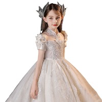 Nouvelle Robe de Demoiselle d'Honneur S2063R Style Été Blanc Broderie Perles Mignonne Tendance Princesse Défilé Féerique Magnifique et Moelleuse