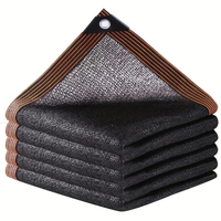 Filet d'ombrage noir robuste en HDPE, protection UV, pour l'agriculture, les serres, les jardins, les patios, les espaces extérieurs