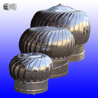 Ventilateur de toit d'éolienne d'acier inoxydable | Ventilateur d'extraction naturel économiseur d'énergie pour les bâtiments industriels et les maisons