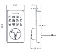 Serrure de porte intelligente Rixiang MS01 TTLOCK, contrôle par application IP, prise en charge du SDK Cloud, en alliage d'aluminium, déverrouillage par mot de passe/clé/application, pour portes en bois
