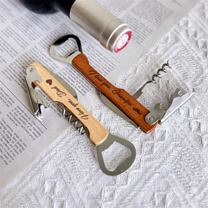<span class=keywords><strong>Tire</strong></span>-<span class=keywords><strong>bouchon</strong></span> <span class=keywords><strong>personnalisé</strong></span> avec logo, cadeau de mariage, <span class=keywords><strong>bois</strong></span> et métal, ouvre-bouteille pour vin et bière - Product Image 4