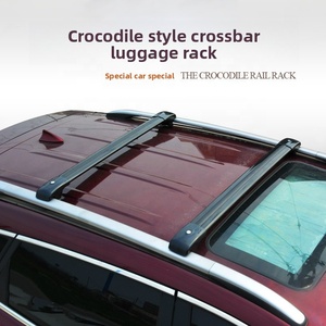 Barre transversale de toit de voiture en alliage d'aluminium style Croc, deux pièces, sans perçage, supporte 70 kg - Product Image 3