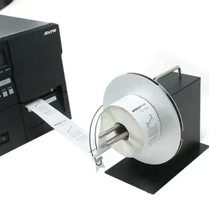 Máquina rebobinadora de recolección de etiquetas de mesa enrollable pequeña que funciona con impresora