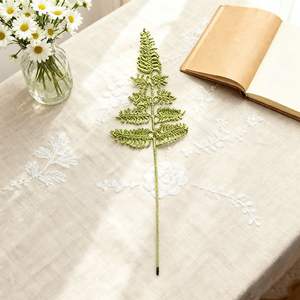 Muñeco de helecho de peluche único para libros, planta <span class=keywords><strong>Amigurumi</strong></span> hecha a mano, marcapáginas relleno, marcador de tejido de hilo para lectores - Product Image 4