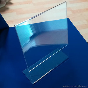 Dọc bàn nghiêng <span class=keywords><strong>menu</strong></span> đứng rõ ràng Acrylic A4 dấu hiệu chủ với nghiêng trở lại nhự<span class=keywords><strong>a</strong></span> giữ giấy cho ảnh áp phích hiển thị - Product Image 3