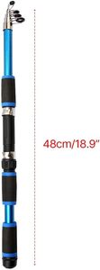 Canne à pêche spinning portable SanSu ultra-courte avec poignée en EVA, ensemble complet pour la pêche en mer et en eau douce (truite, carpe) - Meilleures ventes - Product Image 3