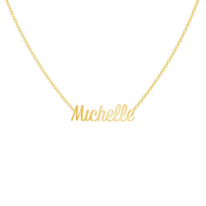Nuova <span class=keywords><strong>Collana</strong></span> Personalizzata <span class=keywords><strong>con</strong></span> <span class=keywords><strong>Nome</strong></span> Michelle <span class=keywords><strong>in</strong></span> <span class=keywords><strong>Argento</strong></span> Sterling <span class=keywords><strong>925</strong></span> Placcato Oro per Donne - Product Image 4
