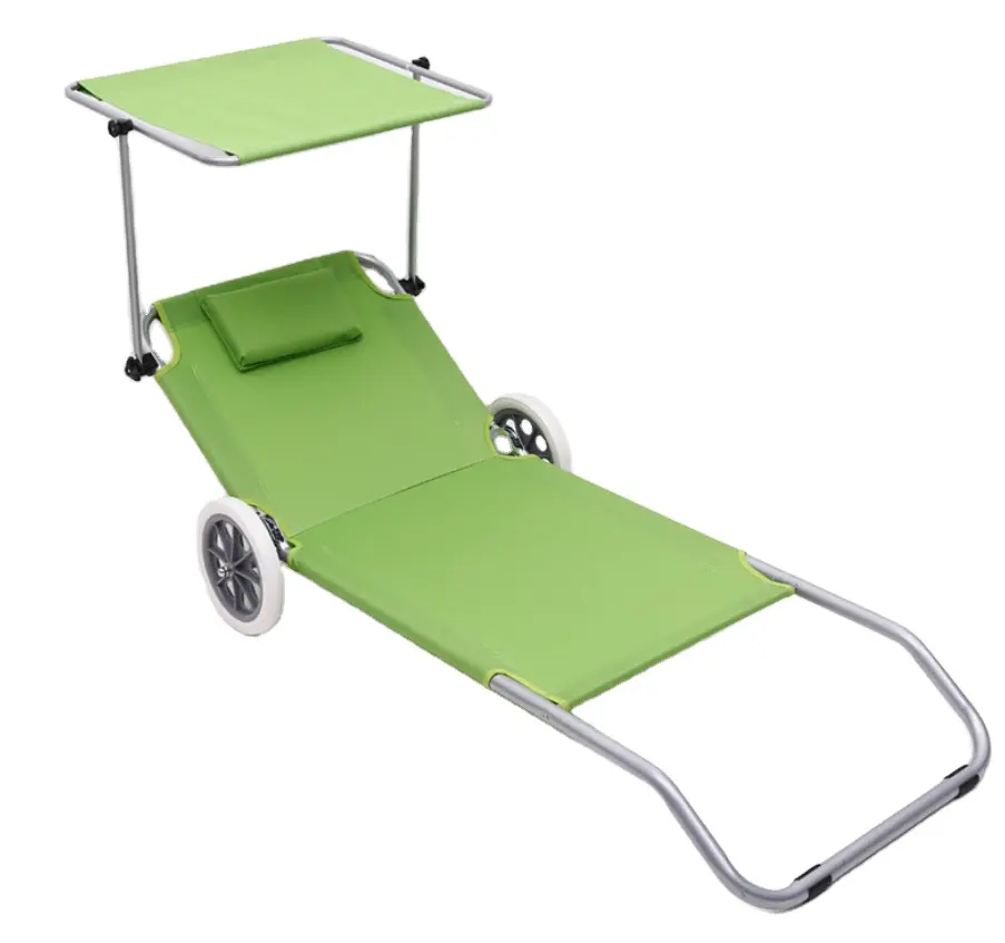 Outdoor Aluminium Klapp Beach Trolley Cart Stuhl von Wheels Beach Lounge