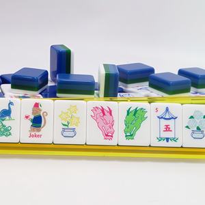 Juego de Mahjong, <span class=keywords><strong>Ajedrez</strong></span> y Póker Portátil Moderno de 4 Capas, Estilo Americano de Lujo, para Niños, con Fichas de Mahjong Plegables de Acrílico - Product Image 5