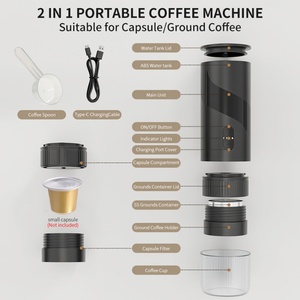 Cafetera Espresso Portátil 2 en 1, 20 Bares, Máquina Eléctrica de Mano para Viajes, Campamentos y Oficina, Preparación Rápida de Café Cremoso - Product Image 5