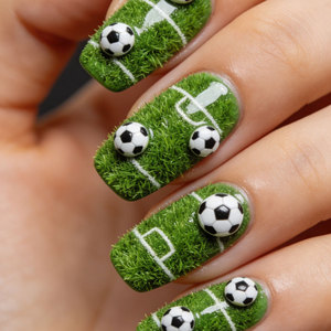 24 pièces Faux Ongles Design <span class=keywords><strong>Coupe</strong></span> <span class=keywords><strong>du</strong></span> <span class=keywords><strong>Monde</strong></span> de Football 2026 Effet Œil de Chat Amande, Kit DIY pour Salon, Faux Ongles à Presser Artificiels - Product Image 3