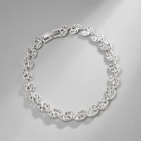 Bracelet pour femme avec feuilles scintillantes et cristaux, plaqué or, or rose, argent, avec strass, accessoire de mode quotidien