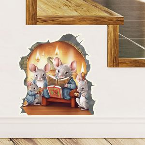 <span class=keywords><strong>Stickers</strong></span> muraux personnalisés en 3D Sticker mural amusant maison ou bureau Art décoratif trou de souris le trou de souris autocollant mural pour la maison - Product Image 5