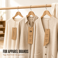 Étiquette volante en kraft imprimée avec cordon, forme pointue, pour vêtements, marque de prêt-à-porter, magasin de détail, impression de logo personnalisée en gros