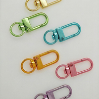 Clip à ressort en U vintage en alliage de zinc, mousqueton rotatif pour chaînes de sacs DIY, porte-clés et pendentifs de poupées